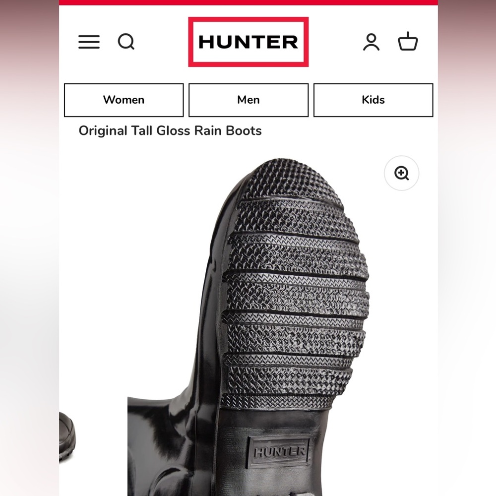 Hunter Women's Original Tall Gloss Rain Boots size 6 black - Picture 7 of 16